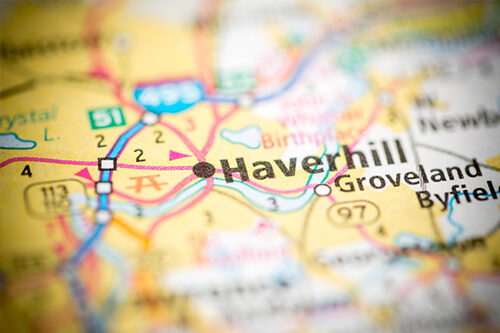 haverhill-ma Haverhilll, Massachusetts located on a map