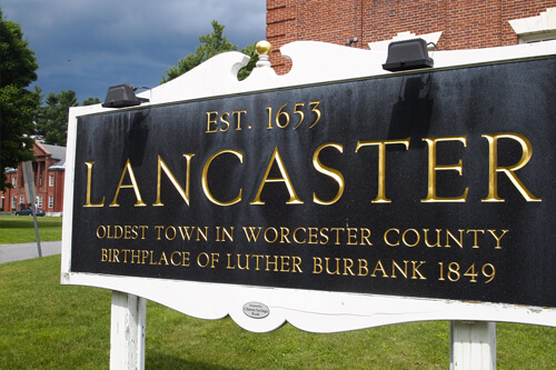 lancaster-ma Lancaster, Massachusetts Town sign
