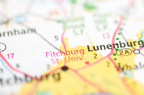 lunenburg-ma Lunenburg, Massachusetts located on a map