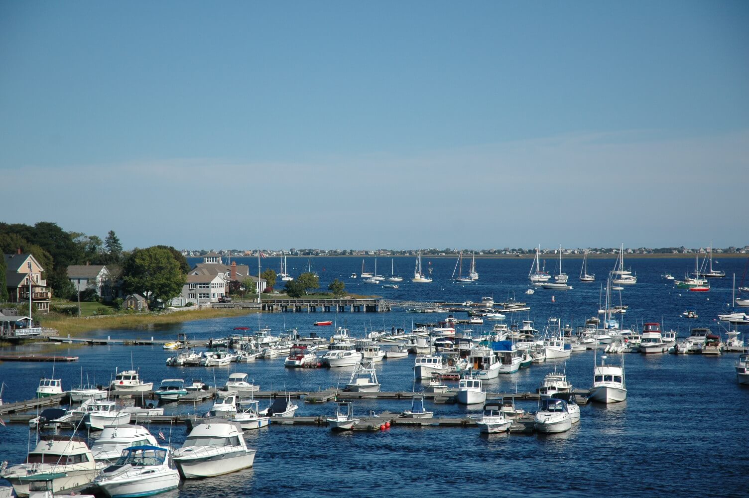 Salisbury Boat harbor in Salisbury, Massachusetts