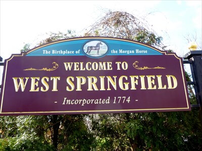 West Springfield Sign Welcome to West Springfield, Massachusetts sign